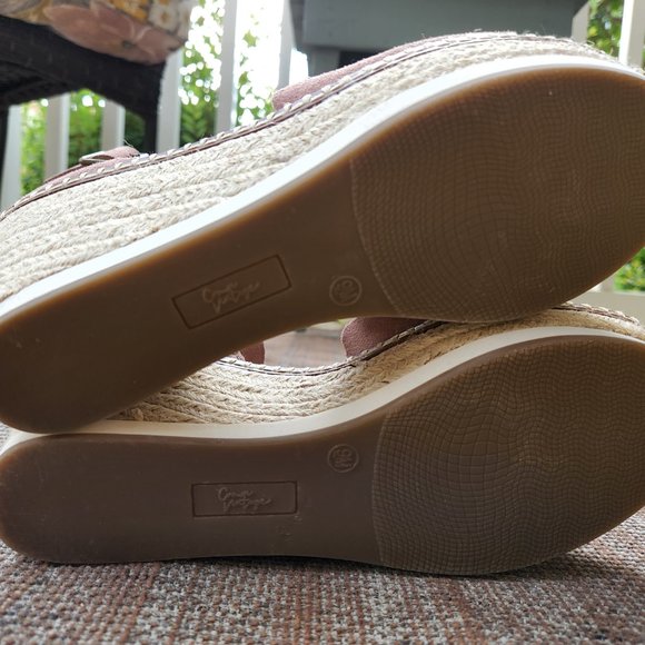 Crown Vintage Daffodil Suede Wedge Sandals - Picture 7 of 7